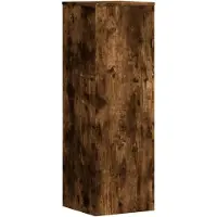 vidaXL Plantenstandaard 33x33x100 cm bewerkt hout gerookt eikenkleurig