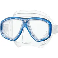 Tusa Freedom Ceos – Duikmasker met twee lenzen, comfortabele pasvorm dicht op het gezicht, Freedom Technology voor comfort en prestaties, hypoallergeen silicone – Transparant/Lichtblauw – M-212 FB