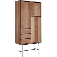 DTP Home Metropole wandkast teakhout 100x40x210cm