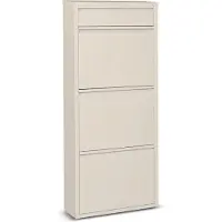 De Bommel Meubelen Schoenenkast Shoes - 3 vakken met opbergvak - metaal Beige