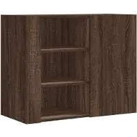 vidaXL Wandkast 75x35x60 cm bewerkt hout bruin eikenkleurig