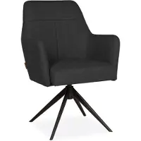 De Bommel Meubelen Armstoel (draaibaar) Lavina XL - Be Edgar Antraciet - Eetkamerstoel met armleuning - Stof - Antraciet - Modern - Eettafelstoel - Keukenstoel - Eetstoel - Stoel eetkamer