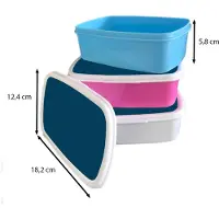 MuchoWow Broodtrommel Roze - Lunchbox Indigo - Palet - Kleuren - Brooddoos 18x12x6 cm - Brood lunch box - Broodtrommels voor kinderen en volwassenen
