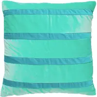 Dutch decor - PEMM - Kussenhoes velvet 45x45 cm - Beveled Glass - groen - blauwe streepjes