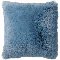 Dutch decor - FLUFFY - Kussenhoes 60x60 cm - superzacht - XL kussensloop - Provincial Blue - blauw