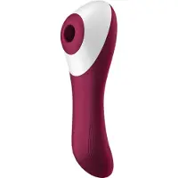 Satisfyer Dual Crush 2-in-1 clitorisstimulator met zuigfunctie + G-spot vibrator (rood)