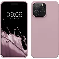 Kwmobile telefoonhoesje geschikt voor Apple iPhone 14 Pro Max - Hoesje met siliconen coating - Smartphone case in mauve