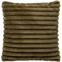 Dutch decor - HAZEL - Kussenhoes 50x50 cm - effen kleur - strepen - heerlijk zacht - Military Olive - groen