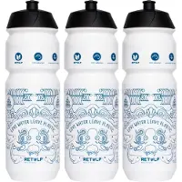 Retulp Bio Bidon pakket Ocean - Bidons - Waterflessen - Sport - Waterfles - Drinkfles - Bidon - 750 ml - 3 stuks