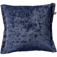 Dutch decor - LEWIS - Kussenhoes 45x45 cm - fluweel - met sierrand - Insignia Blue - donkerblauw