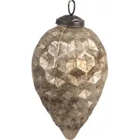 Clayre & Eef Kerstbal Overig Ø 8x11 cm Goudkleurig Glas Kerstballen