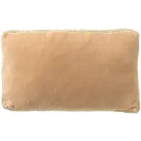 Dutch decor - MANOE - Kussenhoes 30x50 cm - effen kleur - met rand van jute - Semolina - beige