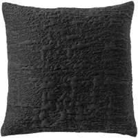 Dutch decor - LYLA - Kussenhoes 45x45 cm - 3D - effen print - Raven - zwart