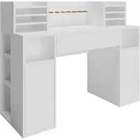 Vicco Bureau – 126.8 x 50 cm XL met legplanken Wit
