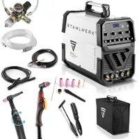Stahlwerk AC / DC TIG 200 pulse met plasma ST, lasapparaat met 200 ampère WIG & MMA, combi-apparaat met 50 ampère CUT-functie, 7 jaar garantie