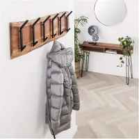 Meubelplaats Kapstok Timber 2x6 haken 100 cm