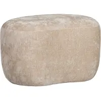 Woood Popular Poef - Polyester - Naturel - 43x73x49
