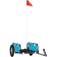 vidaXL Fietsaanhanger, blauw, Oxford-stof en ijzer