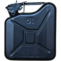 Gelg Stalen Jerrycan 5L - Zwart - Hoogwaardig staal - Decoratief Item - Origineel Cadeau