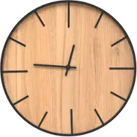 vidaXL Wandklok Ø39 cm ijzer en bewerkt hout bruin