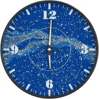 vidaXL Wandklok met verlichte schaal en wijzers, blauw, Ø30 cm
