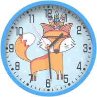vidaXL Wandklok Ø25,5 cm polystyreen en glas blauw