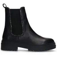 Manfield Zwarte leren chelsea boots | Maat 37