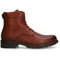 Van lier Cognac leren veterboots | Maat 45