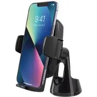 Scosche Wireless Charging Universal phone mount - Telefoonhouder auto - Dashboard / voorruit / Ventilatierooster - Draadloos opladen - Zwart