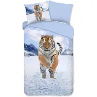 Good Morning dekbedovertrek Zelda tijger - flanel - 140x220