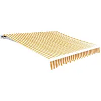 vidaXL Vervangingsdoek voor luifel 580x295 cm polyester geel en wit