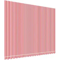 vidaXL Vervangingsdoek voor luifel 430x345 cm polyester rood en wit
