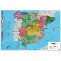 Grupo Erik Poster Map Spain Physical Political 91,5x61cm