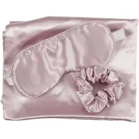 MARBEAUX Satijnen Kussensloop 60x60cm Roze Oogmasker Vrouwen Mannen Krullend haar Producten met Slaapmasker en Scrunchie