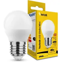 Technik LED Globelamp G80 E27 Mat - 4.9W 470lm 2700K - Warmwit - Vervangt 40W