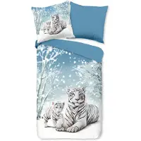 Good Morning Kinder Dekbedovertrek Katoen Flanel Safe - blue 140x200/220cm