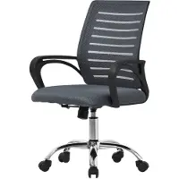 ML-Design Ergonomische bureaustoel met armleuningen Mesh stof grijs met wielen ML design