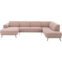 Goossens Bank Shallow roze, stof, stijlvol landelijk