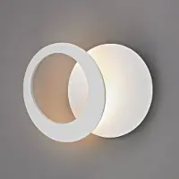 Mantra-Iluminacion LED-wandlamp Toronto, wit / opaal, Woon-/ Eetkamer, Aluminium, LED wandlamp
