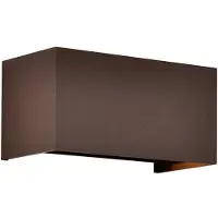 Mantra-Iluminacion LED-wandlamp buiten Davos double, dimbaar, bruin / roest, Aluminium, LED wandlamp buiten