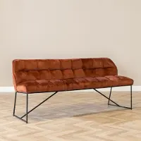 Livin24 Velvet eetkamerbank Janna koper 185 cm