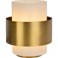 Lucide FIRMIN - Tafellamp - Ø 20 cm - 1xE27 - Mat Goud / Messing