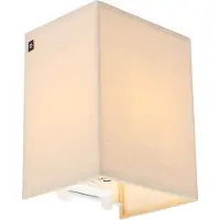 QAZQA Landelijke wandlamp beige met stoffen kap - Vete