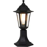 QAZQA Klassieke buiten vloerlamp zwart 42,2 cm IP44 - New Haven