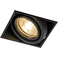 QAZQA Inbouwspot zwart GU10 draai- en kantelbaar trimless - Oneon