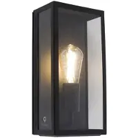 QAZQA Smart buiten wandlamp zwart incl. WiFi ST64 IP44 - Rotterdam