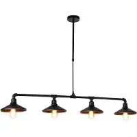 QAZQA Smart hanglamp zwart 4-lichts incl. Wifi ST64 - Laser
