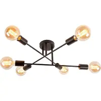 QAZQA Smart plafondlamp zwart 6-lichts incl. Wifi G95 - Sydney Bondi