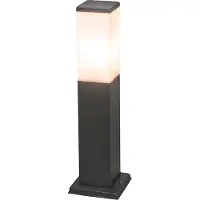 QAZQA Smart buitenlamp paal donkergrijs 45 cm incl. Wifi P45 - Malios