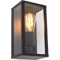QAZQA Smart wandlamp zwart 26 cm IP44 incl. Wifi ST64 - Charlois